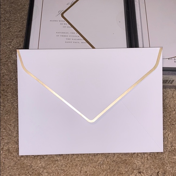 NIB Gartner Gold Foil Wedding Invitation Kit, 50 - Picture 3 of 6